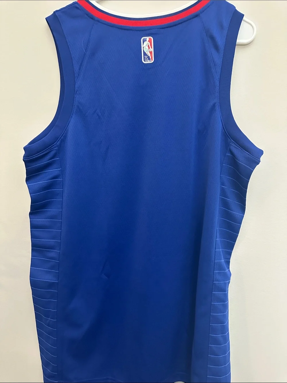Nike Blue Clippers Basketball Jersey with Red and White Trim